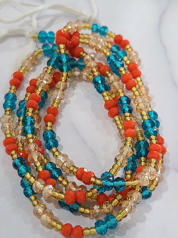 Crystal Orange Waist Beads